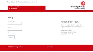 
                            10. CH Login - Intranet - Rheumaliga Schweiz