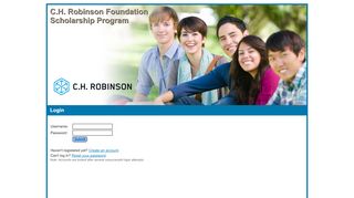 
                            6. C.H. Robinson Foundation Scholarship Program - Login