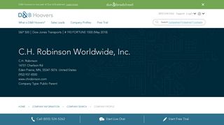 
                            5. C.H. Robinson Worldwide, Inc. Company Profile | Key Contacts ...