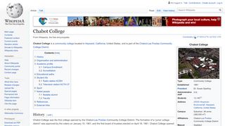 
                            6. Chabot College - Wikipedia