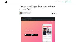 
                            2. Chain a social login from your website to your PWA – David Dal ...
