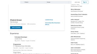
                            13. Chairul Anwar - IT Developer - Lazada Group | LinkedIn