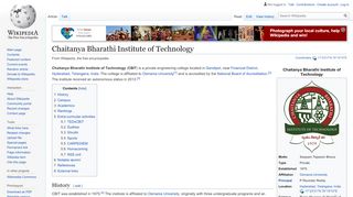 
                            5. Chaitanya Bharathi Institute of Technology - Wikipedia