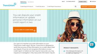 
                            3. Challenge Credit Report | TransUnion