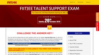 
                            7. Challenge the Answer Key - FIITJEE || FTSE