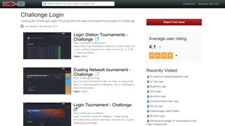 
                            9. Challonge Login