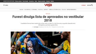 
                            7. Chamada: Fuvest divulga lista de aprovados no vestibular 2018 ...