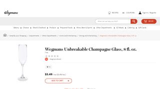 
                            11. Champagne Glass, 8 oz. - Wegmans