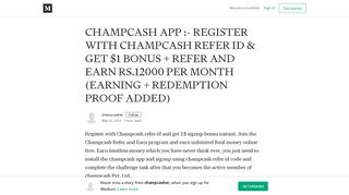
                            11. CHAMPCASH APP :- REGISTER WITH CHAMPCASH REFER ID ...