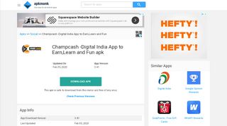 
                            10. Champcash - Digital India App to earn , learn ,fun Apk Download latest ...