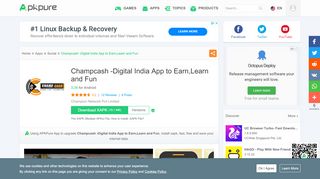 
                            9. Champcash - Digital India App to earn , learn ,fun for Android - APK ...