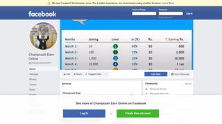 
                            7. Champcash Earn Online - Home | Facebook