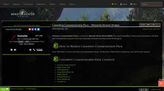 
                            10. Champion Commendation Pack | Monster Hunter World Wiki
