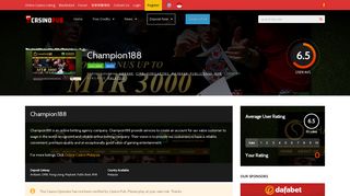 
                            8. Champion188 - Casino Pub | Best Online Casino Review & ...