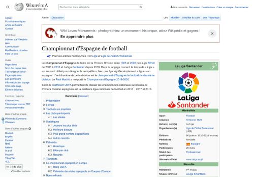 
                            5. Championnat d'Espagne de football — Wikipédia