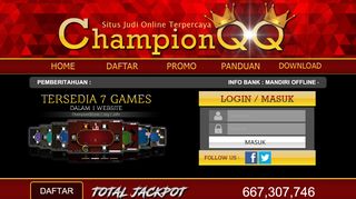 
                            7. ChampionQQ Situs Judi Online Poker qq domino99 dan Bandarq