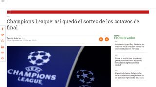 
                            10. Champions League: así quedó el sorteo de los octavos de final