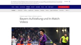 
                            13. Champions League: FC Bayern vs. Benfica Lissabon live | Fußball ...