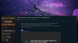 
                            4. Championship Ashe Login Screen (FANMADE) - Boards - League of Legends