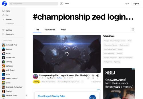 
                            13. Championship Zed Login Screen on Coub