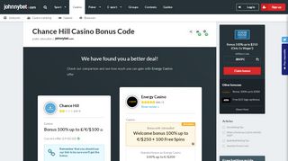 
                            9. Chance Hill Casino Bonus Code 2019 - Promo 100% up to £/$/€100
