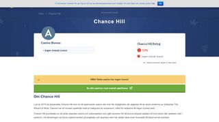 
                            3. Chance Hill Casino » Har Chance Hill Licens? Kolla här! - Spelsidor.se