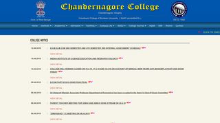 
                            9. Chandernagore College - College Notice