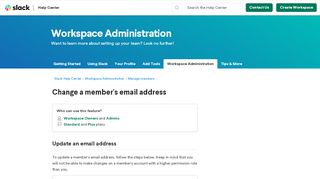 
                            4. Change a member's email address – Slack Help Center