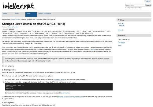 
                            12. Change a user's User ID on Mac OS X (10.6 - 10.12) — Inteller.net