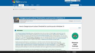 
                            6. Change Account Lockout Threshold for Local Accounts in Windows 10 ...