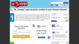 
                            6. Change / add cell phone number to your Amazon account