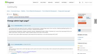 
                            2. Change admin login page? - Front- & Back-End Development - Front ...