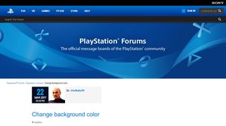 
                            5. Change background color - PlayStation General