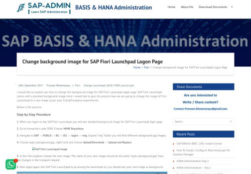 
                            10. Change background image for SAP Fiori Launchpad Logon Page ...