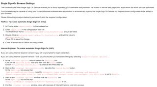 
                            10. Change Browser Settings to allow Single Sign-On - University of Exeter