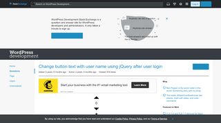 
                            2. Change button text with user name using jQuery after user login ...