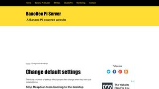 
                            8. Change default settings - Banana Pi