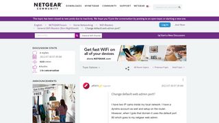 
                            5. Change default web admin port? - NETGEAR Communities