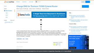 
                            9. Change DNS for Thomson TG585 Cytanet Router - Stack Overflow