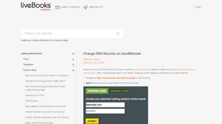 
                            12. Change DNS Records on HostMonster – liveBooks
