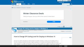 
                            9. Change DPI Scaling Level for Displays in Windows 10 | Tutorials ...