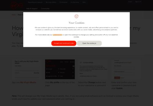 
                            6. Change Email Password | Virgin Media