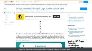 
                            12. Change Facebook & Google's Login Buttons Shape & Style - Stack ...