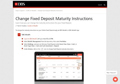 
                            13. Change Fixed Deposit Maturity Instructions | DBS Singapore - DBS Bank