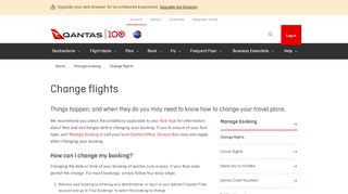 
                            2. Change flights | Qantas