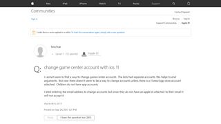 
                            6. change game center account with ios 11 - Apple Community