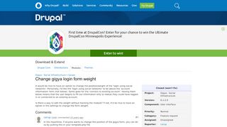 
                            12. Change gigya login form weight [#718948] | Drupal.org