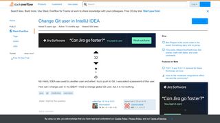 
                            5. Change Git user in Intellij Idea - Stack Overflow