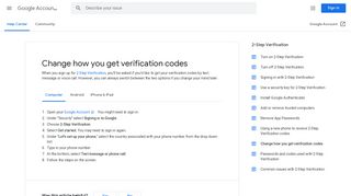
                            4. Change how you get verification codes - Computer - Google ...