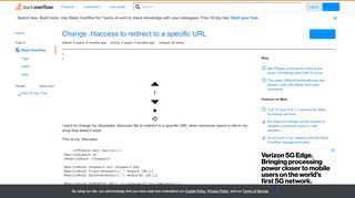 
                            6. Change .htaccess to redirect to a specific URL - Stack Overflow